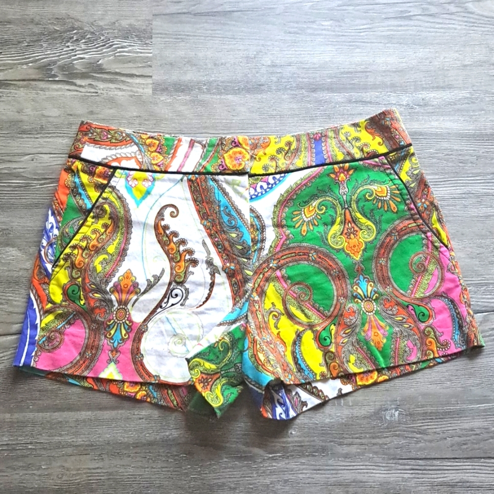 Trina Turk Multi-Color Paisley Print Women's Shorts